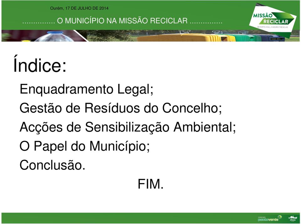 Acções de Sensibilização