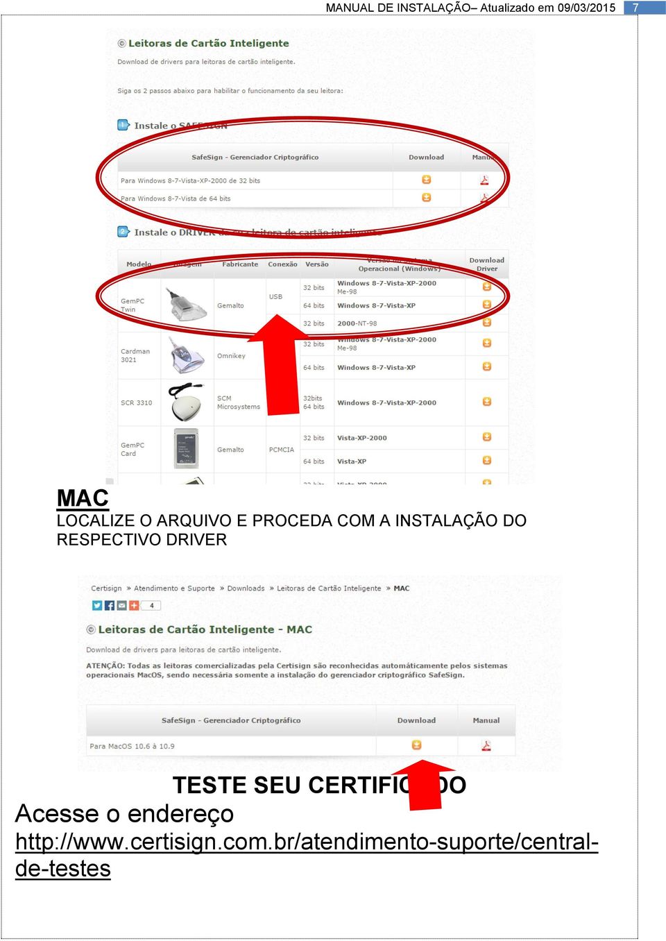 CERTIFICADO Acesse o endereço http://www.