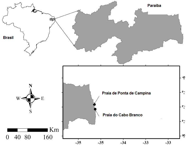 Figura 1 Mapa do Brasil mostrando a área de estudo