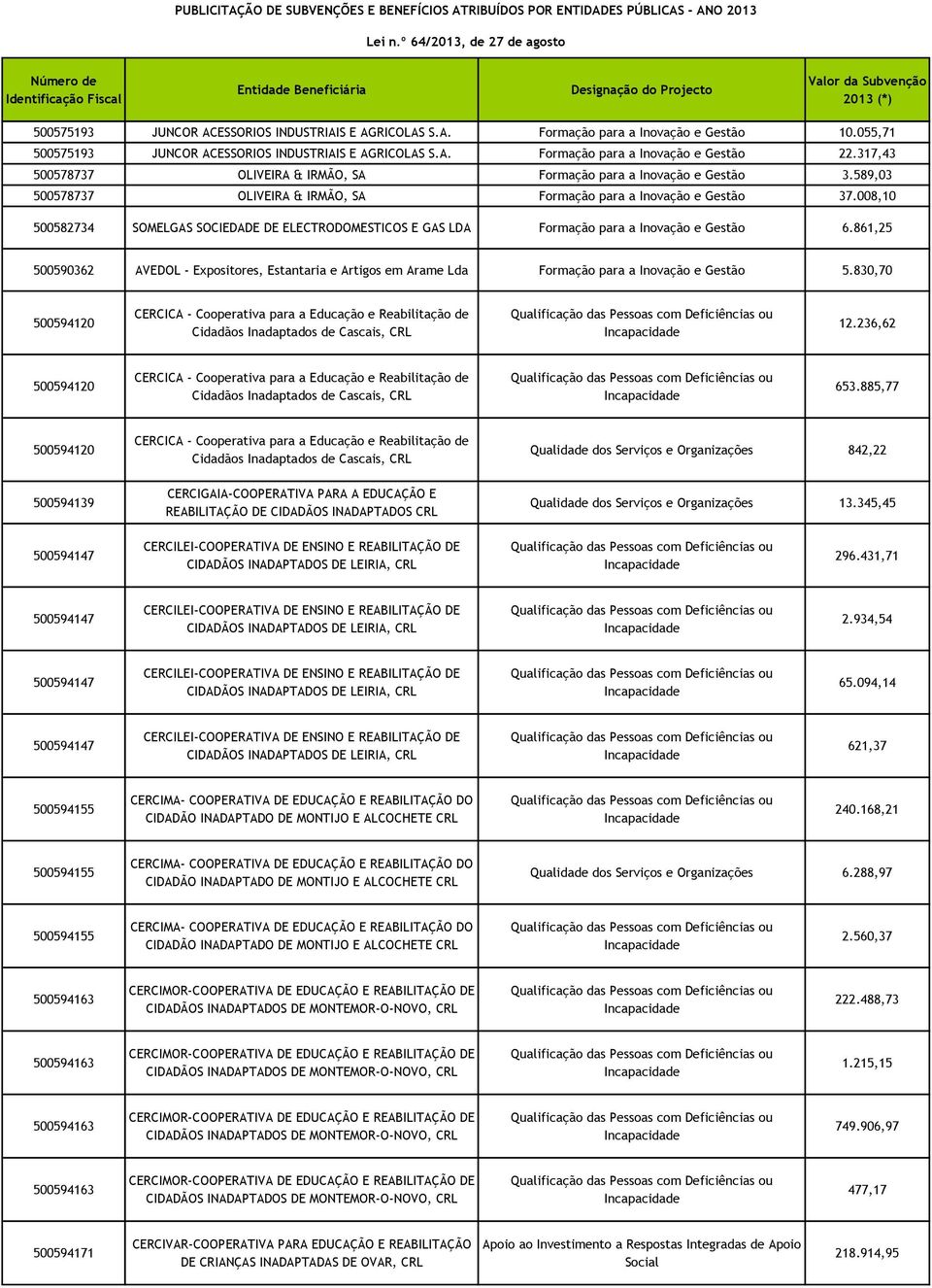 008,10 500582734 SOMELGAS SOCIEDADE DE ELECTRODOMESTICOS E GAS LDA Formação para a Inovação e Gestão 6.