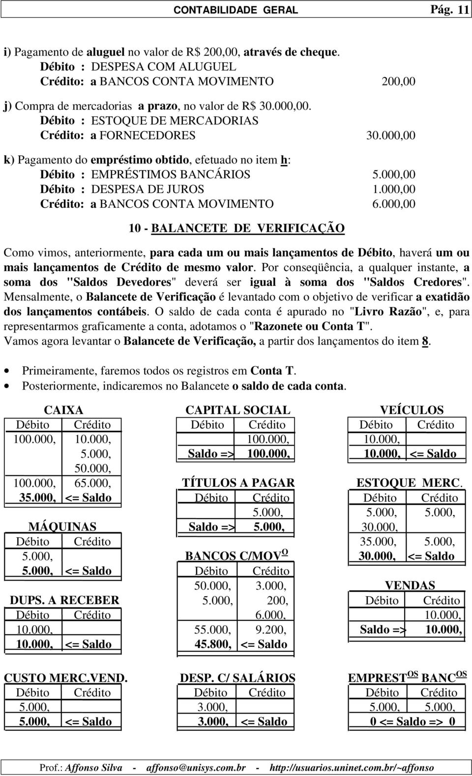 000,00 Crédito: a BANCOS CONTA MOVIMENTO 6.