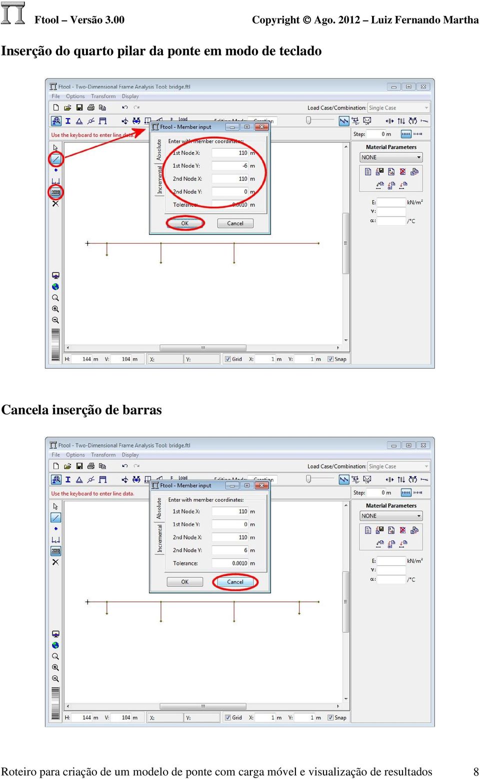 Roteiro para criação de um modelo de ponte