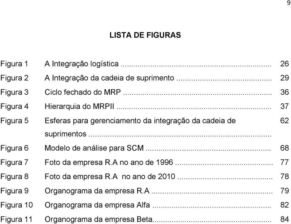 .. 37 Figura 5 Esferas para gerenciamento da integração da cadeia de 62 suprimentos... Figura 6 Modelo de análise para SCM.