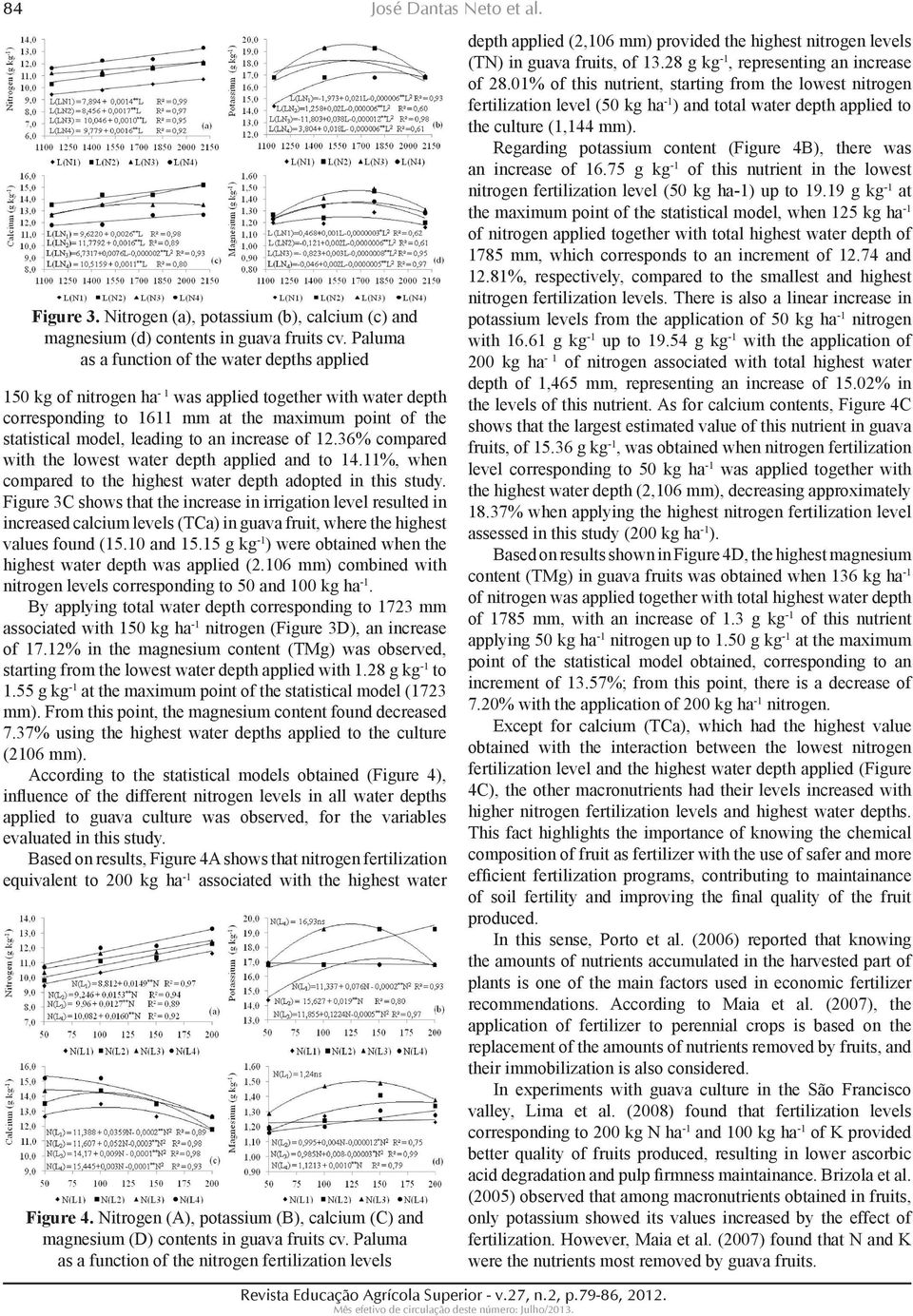 increase of 12.36% compared with the lowest water depth applied and to 14.11%, when compared to the highest water depth adopted in this study.