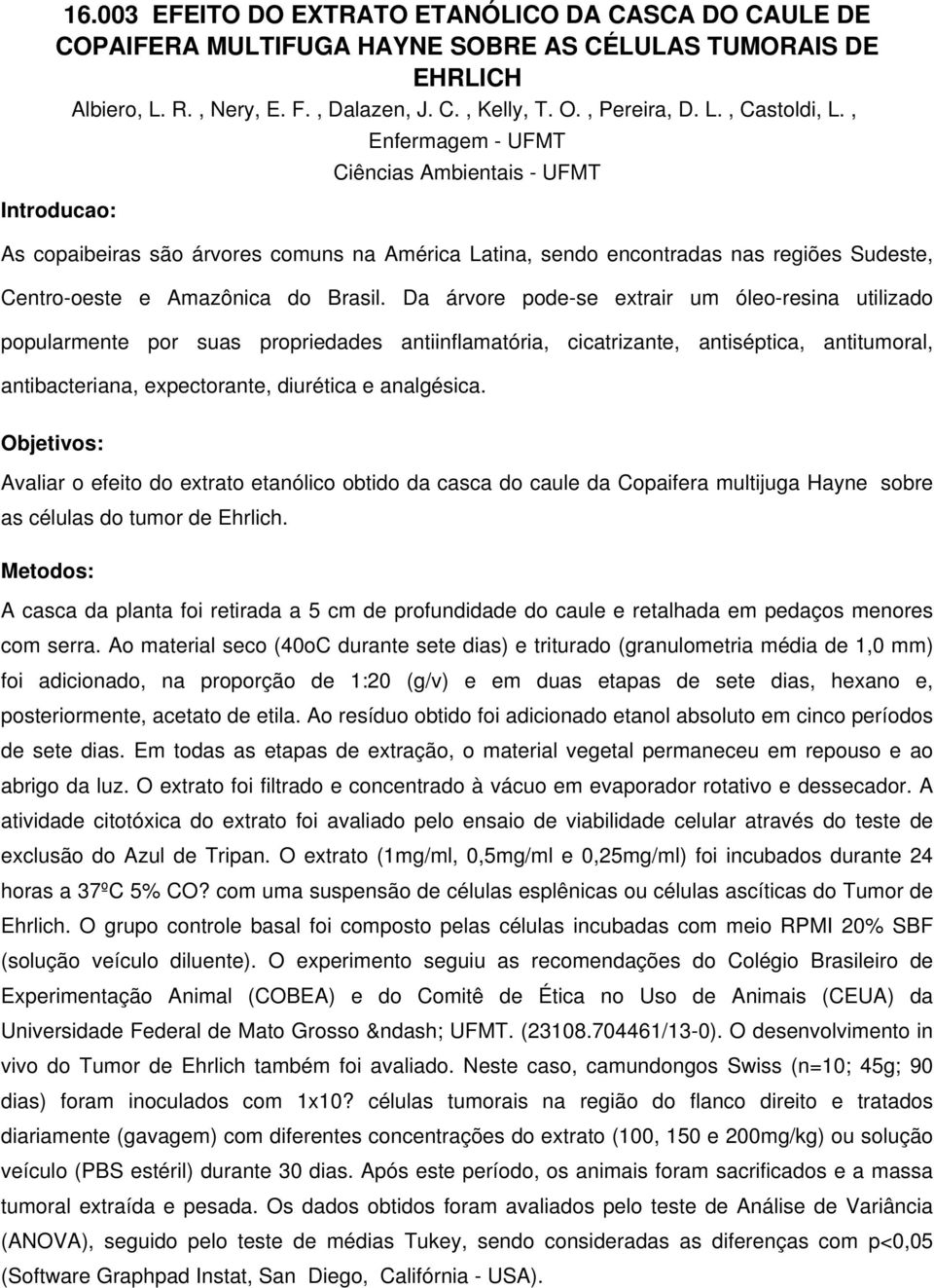 Da árvore pode-se extrair um óleo-resina utilizado popularmente por suas propriedades antiinflamatória, cicatrizante, antiséptica, antitumoral, antibacteriana, expectorante, diurética e analgésica.