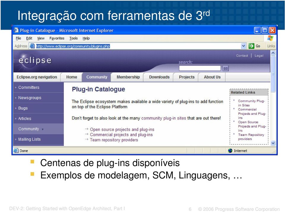 plug-ins disponíveis