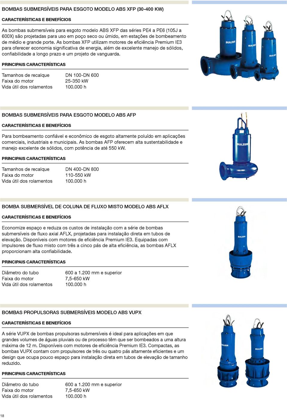 As bombas XFP utilizam motores de eficiência Premium IE3 para oferecer economia significativa de energia, além de excelente manejo de sólidos, confiabilidade a longo prazo e um projeto de vanguarda.