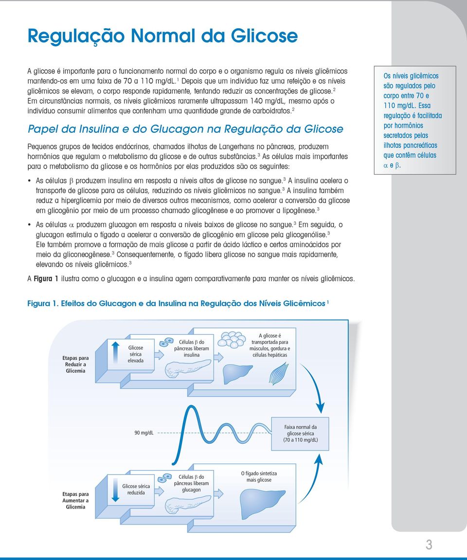 2 Em circunstâncias normais, os níveis glicêmicos raramente ultrapassam 140 mg/dl, mesmo após o indivíduo consumir alimentos que contenham uma quantidade grande de carboidratos.