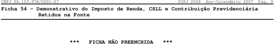 9 Ficha 54 - Demonstrativo do Imposto de