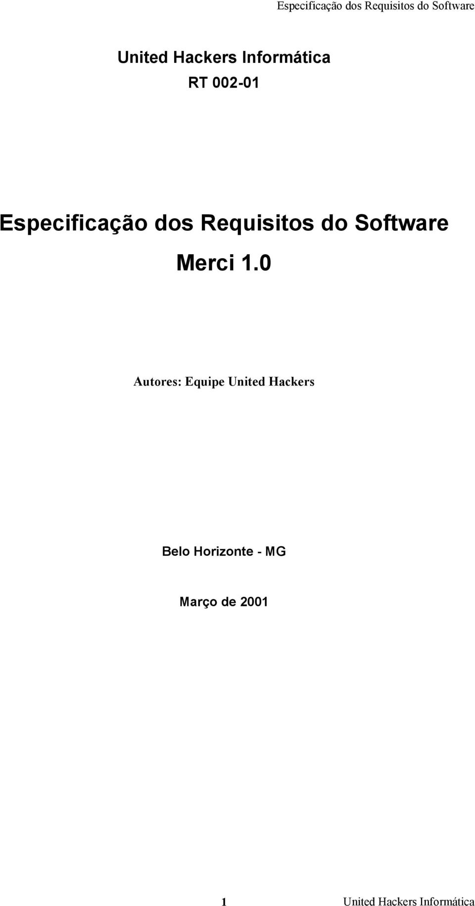 0 Autores: Equipe United