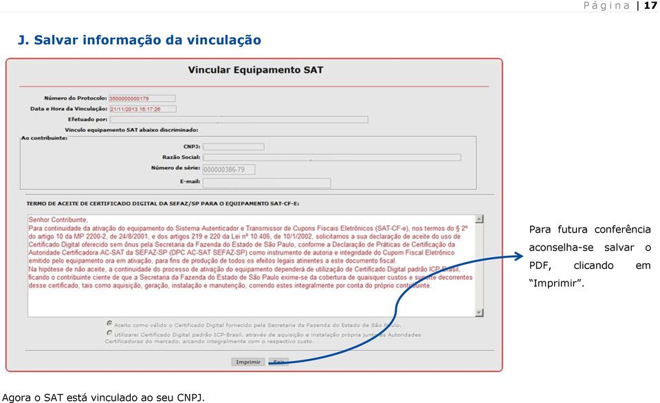 futura conferência aconselha-se salvar o