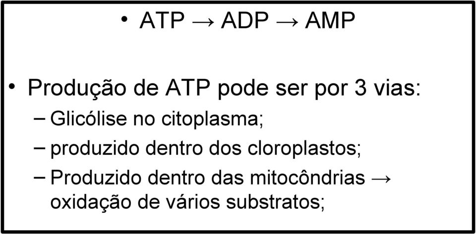 dentro dos cloroplastos; Produzido dentro