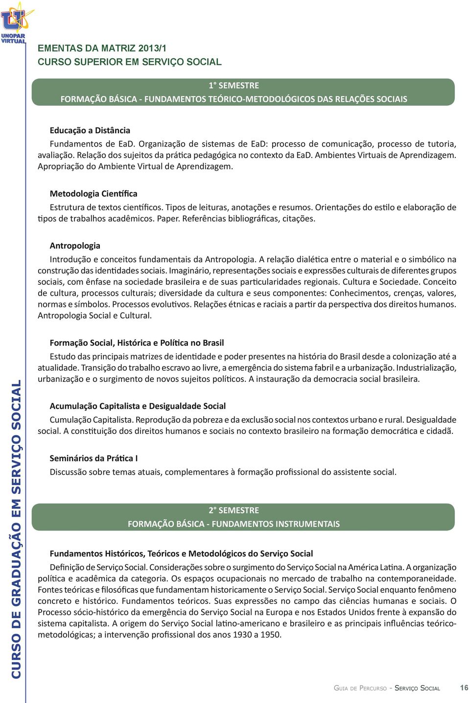 Apropriação do Ambiente Virtual de Aprendizagem. Metodologia Científica Estrutura de textos científicos. Tipos de leituras, anotações e resumos.