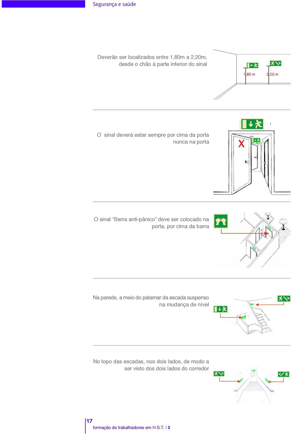 ser colocado na porta, por cima da barra Na parede, a meio do patamar da escada suspenso na