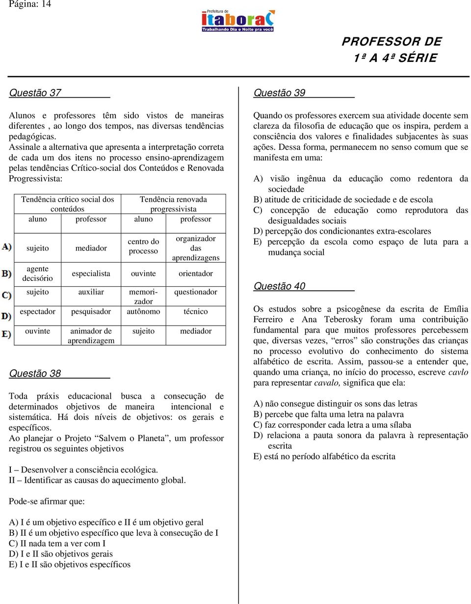 crítico social dos conteúdos Tendência renovada progressivista aluno professor aluno professor sujeito mediador centro do processo organizador das aprendizagens agente decisório especialista ouvinte