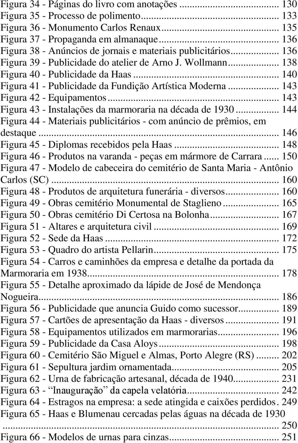 .. 140 Figura 41 - Publicidade da Fundição Artística Moderna... 143 Figura 42 - Equipamentos... 143 Figura 43 - Instalações da marmoraria na década de 1930.