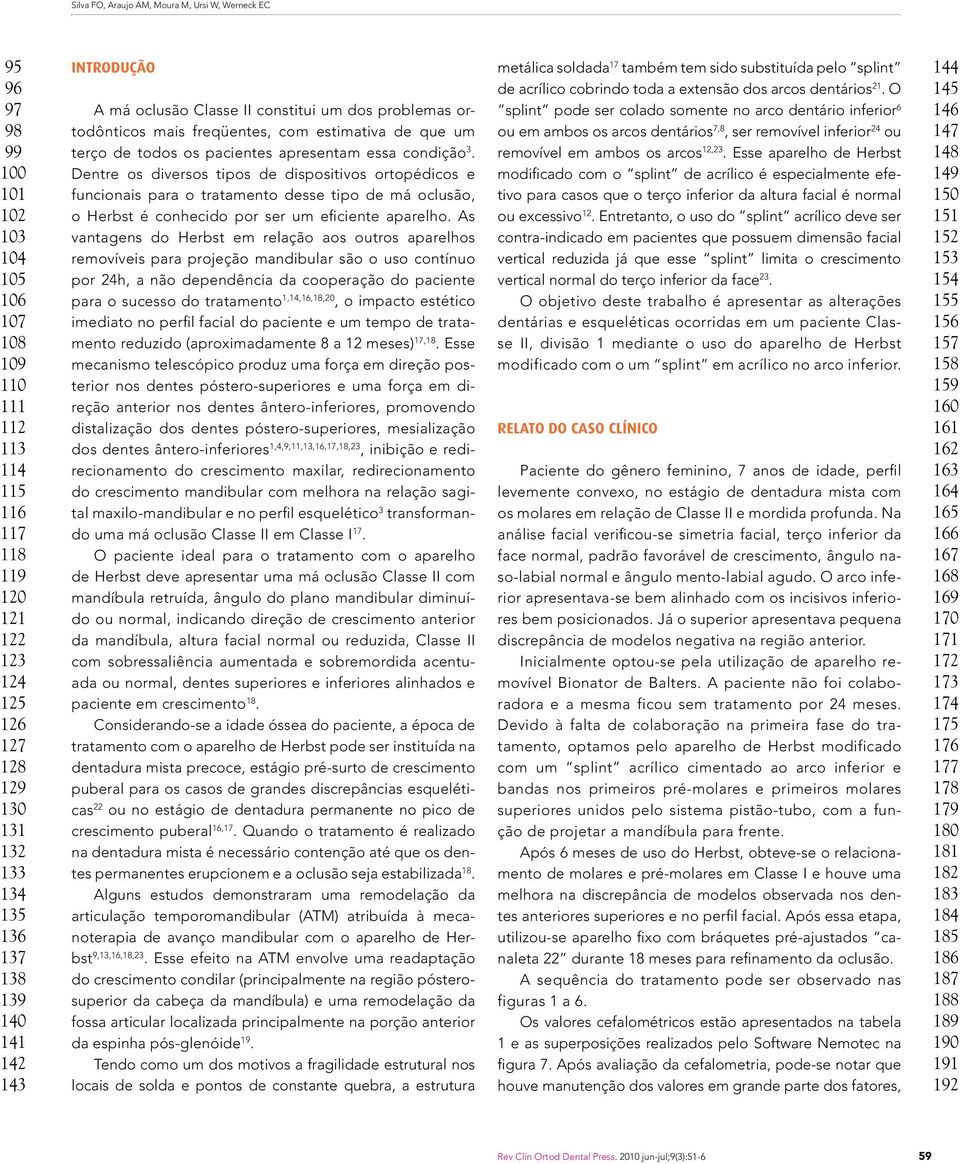 condição 3. Dentre os diversos tipos de dispositivos ortopédicos e funcionais para o tratamento desse tipo de má oclusão, o Herbst é conhecido por ser um eficiente aparelho.