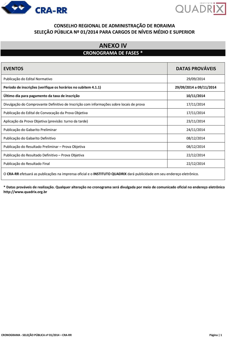 Período de inscrições (verifique os horários no subitem 4.1.