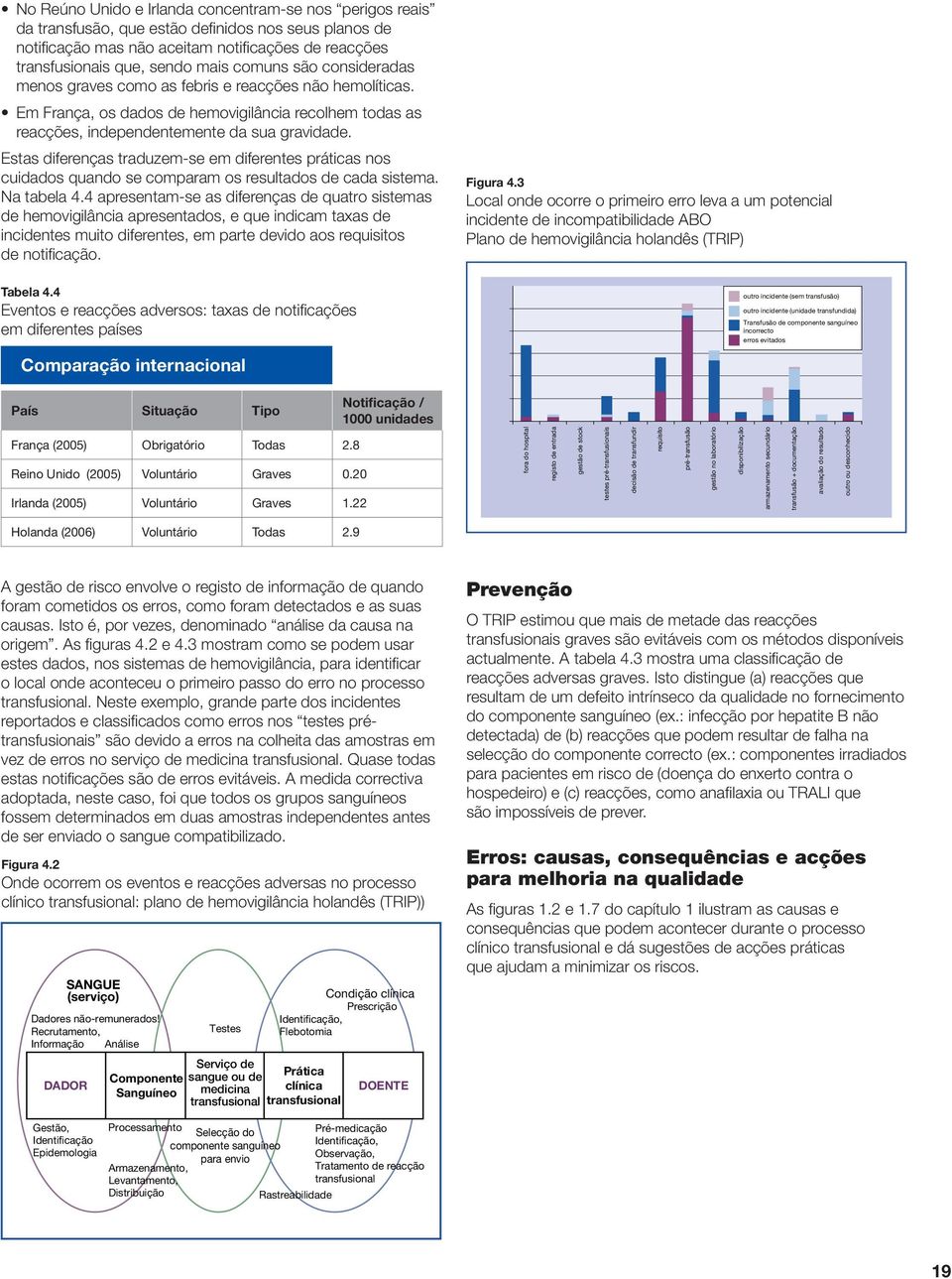 Estas diferenças traduzem-se em diferentes práticas nos cuidados quando se comparam os resultados de cada sistema. Na tabela 4.