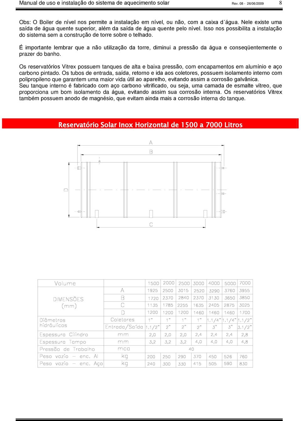 É importante lembrar que a não utilização da torre, diminui a pressão da água e conseqüentemente o prazer do banho.