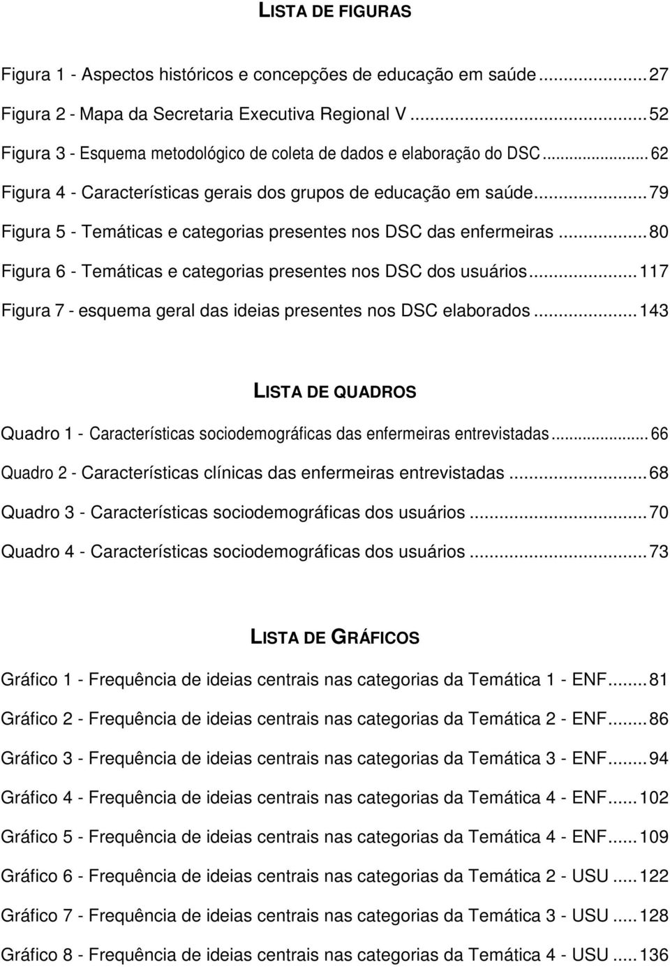 .. 79 Figura 5 - Temáticas e categorias presentes nos DSC das enfermeiras... 80 Figura 6 - Temáticas e categorias presentes nos DSC dos usuários.