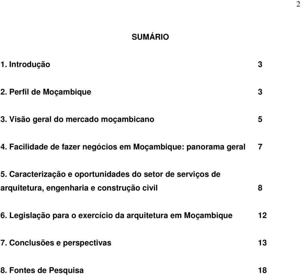 Caracterização e oportunidades do setor de serviços de arquitetura, engenharia e construção