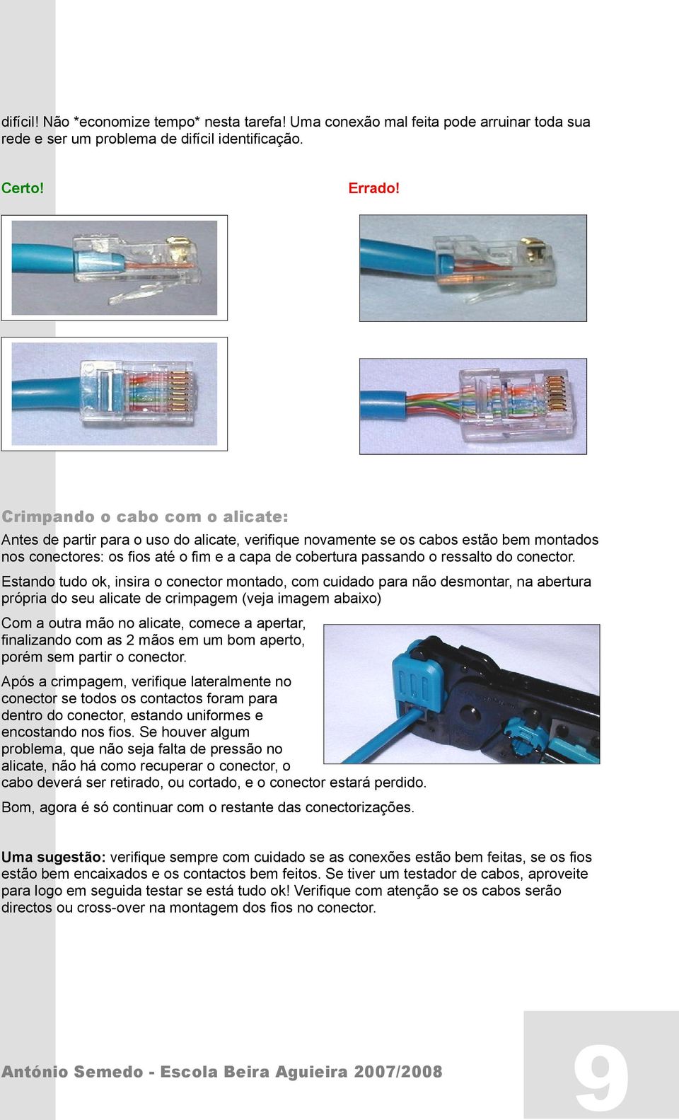 do conector.