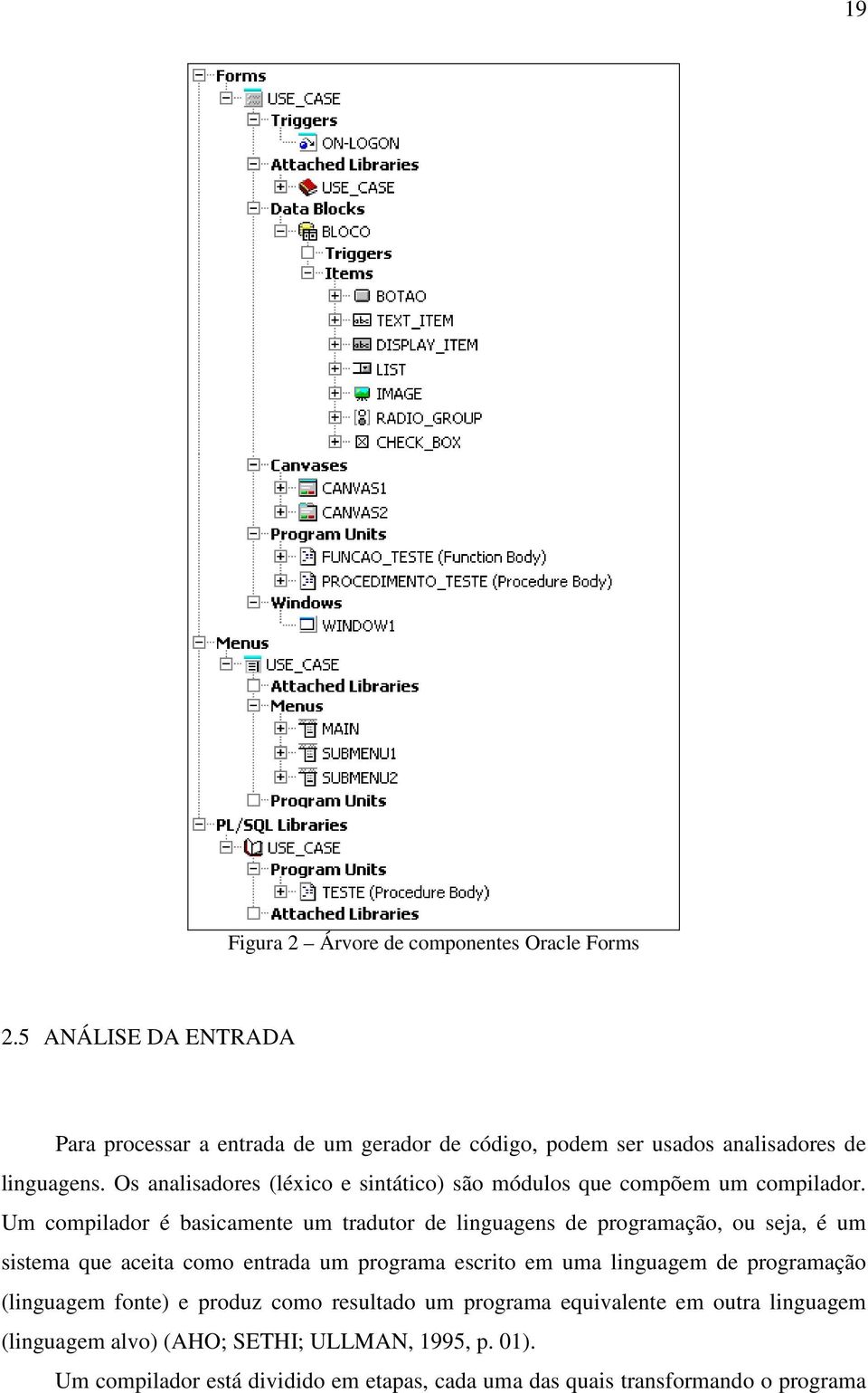 Os analisadores (léxico e sintático) são módulos que compõem um compilador.