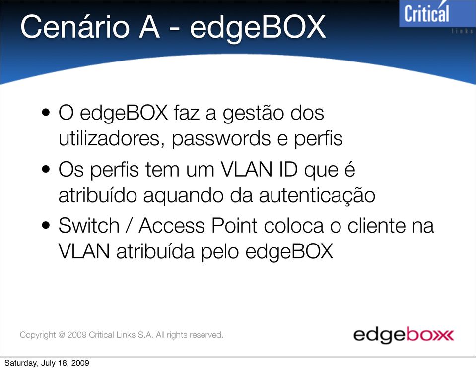 VLAN ID que é atribuído aquando da autenticação