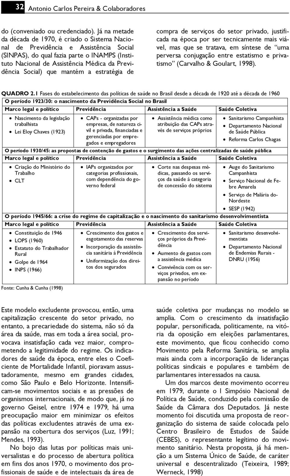 que mantém a estratégia de compra de serviços do setor privado, justificada na época por ser tecnicamente mais viável, mas que se tratava, em síntese de uma perversa conjugação entre estatismo e