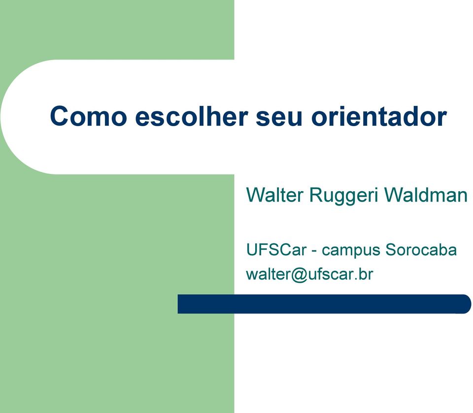 Ruggeri Waldman UFSCar