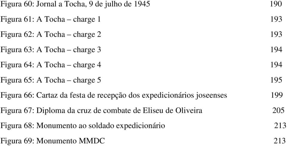 195 Figura 66: Cartaz da festa de recepção dos expedicionários joseenses 199 Figura 67: Diploma da cruz de