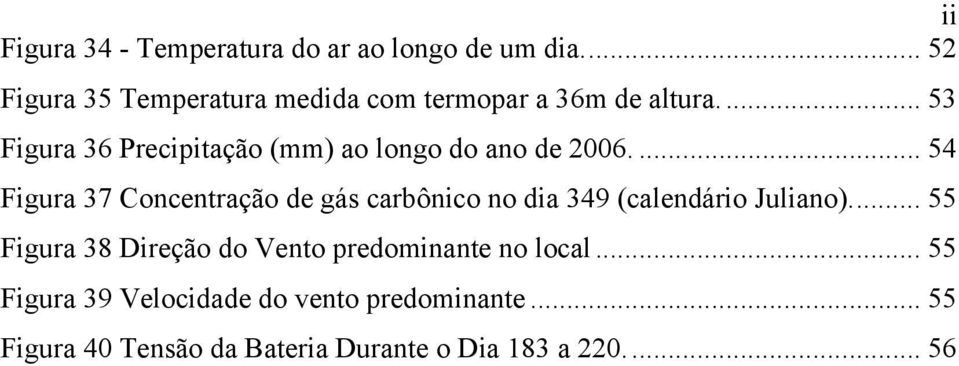 .. 53 Figura 36 Precipitação (mm) ao longo do ano de 2006.