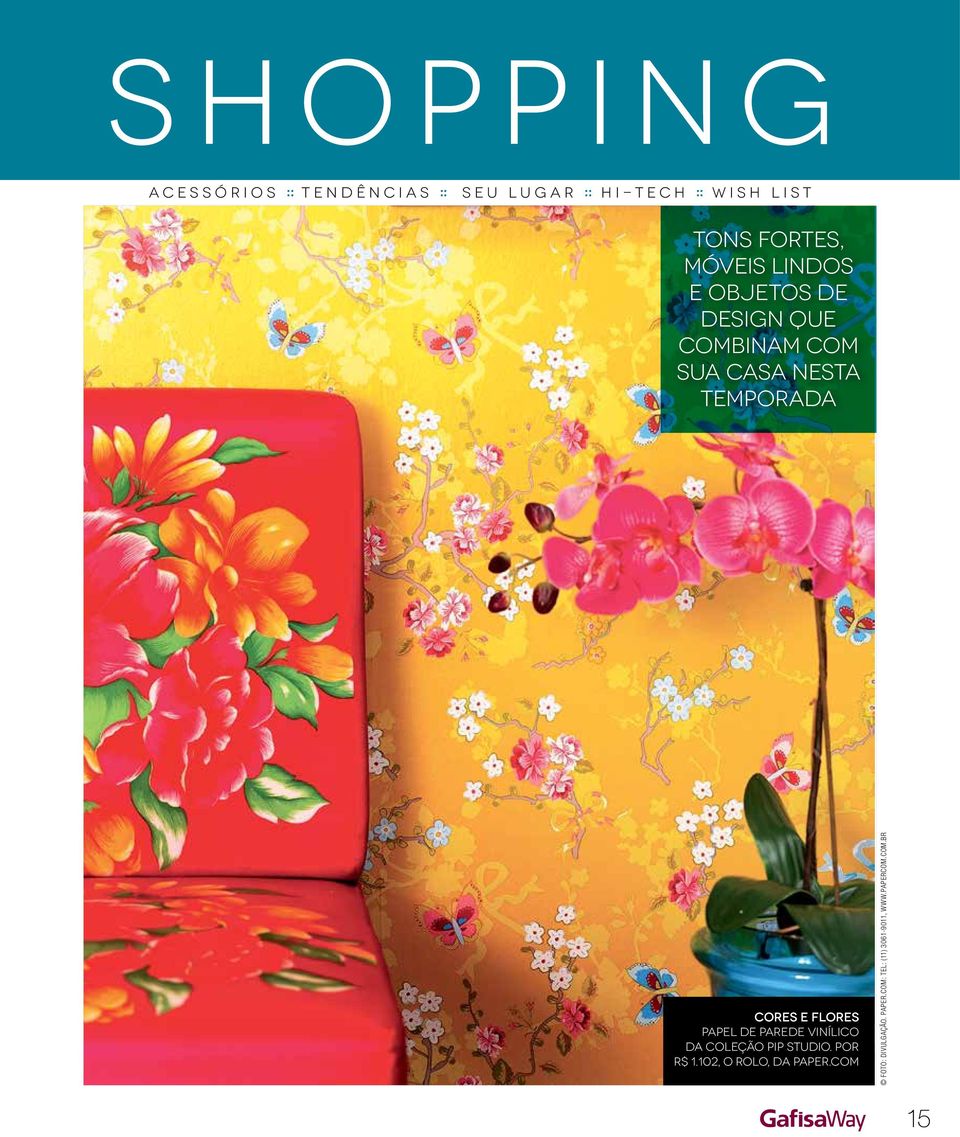 temporada cores e flores papel de parede vinílico da coleção pip studio. por R$ 1.