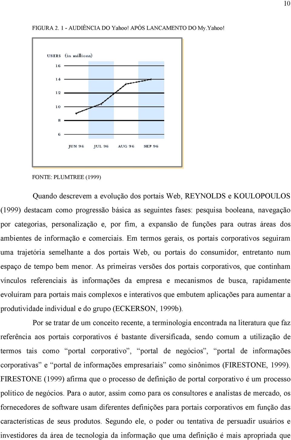 FONTE: PLUMTREE (1999) Quando descrevem a evolução dos portais Web, REYNOLDS e KOULOPOULOS (1999) destacam como progressão básica as seguintes fases: pesquisa booleana, navegação por categorias,