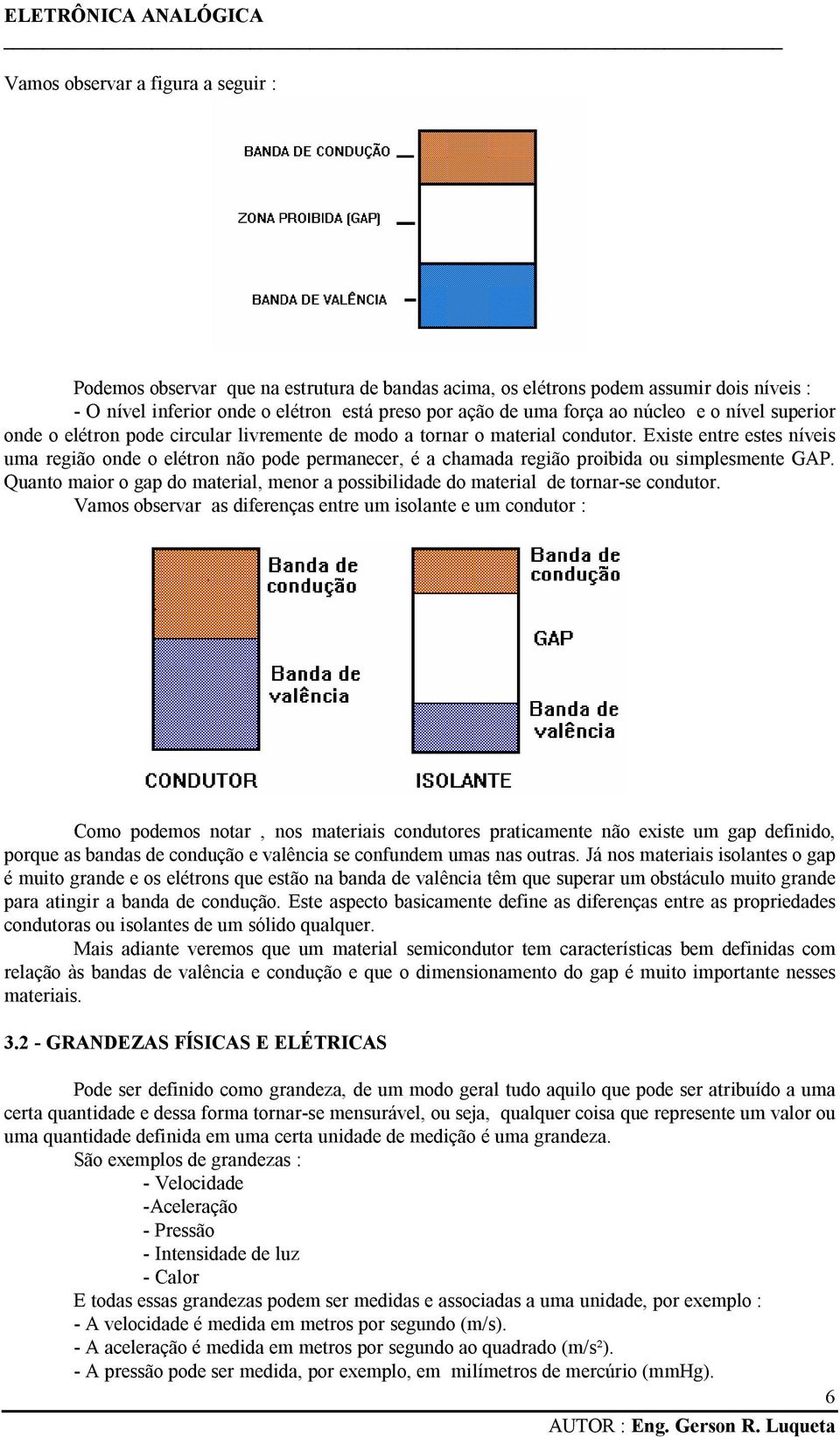 Existe entre estes níveis uma região onde o elétron não pode permanecer, é a chamada região proibida ou simplesmente GAP.