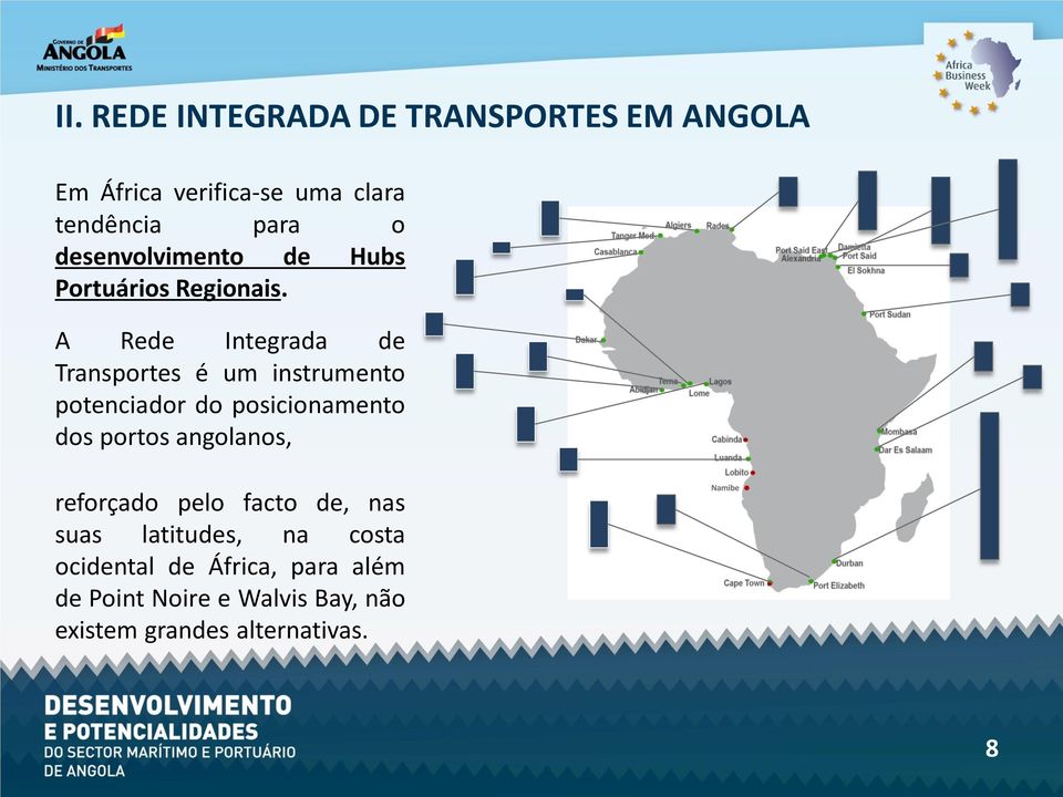 A Rede Integrada de Transportes é um instrumento potenciador do posicionamento dos portos