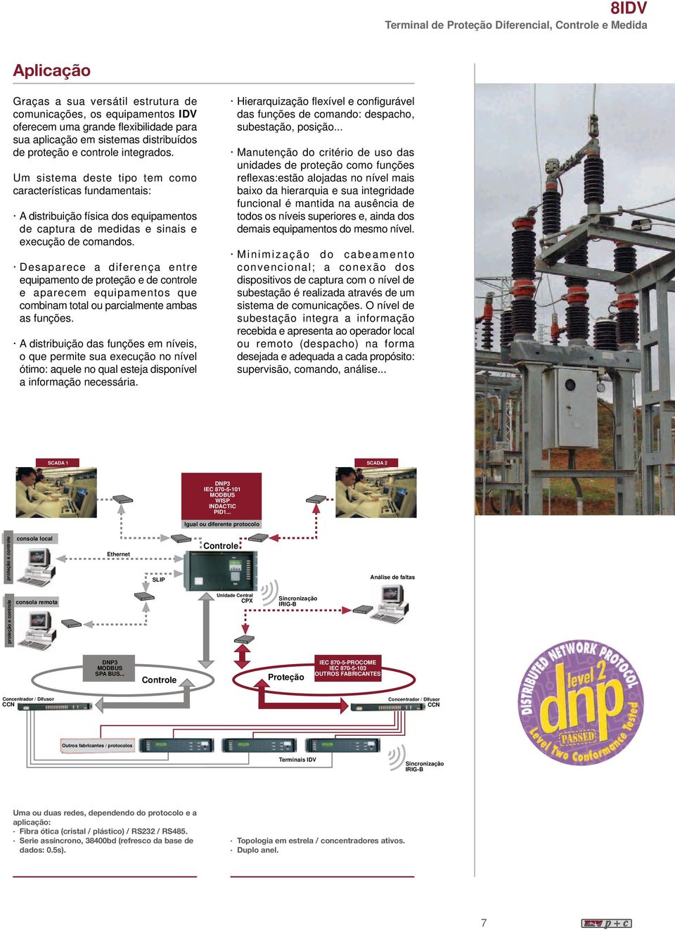 Um sistema deste tipo tem como características fundamentais: A distribuição física dos equipamentos de captura de medidas e sinais e execução de comandos.