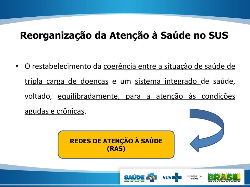 um sistema integrado de saúde, voltado, equilibradamente, para a