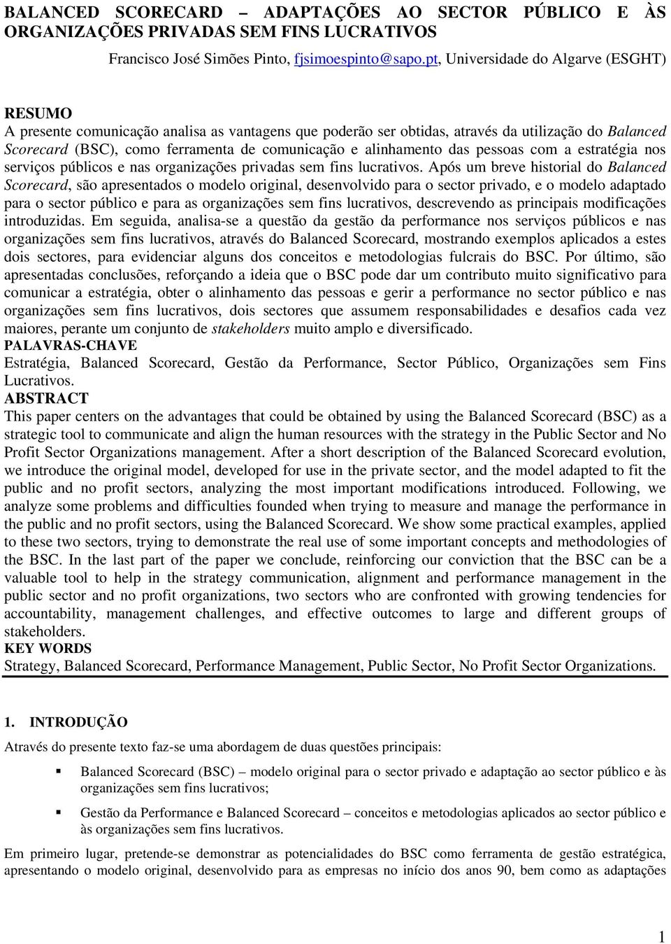 alinhamento das pessoas com a estratégia nos serviços públicos e nas organizações privadas sem fins lucrativos.