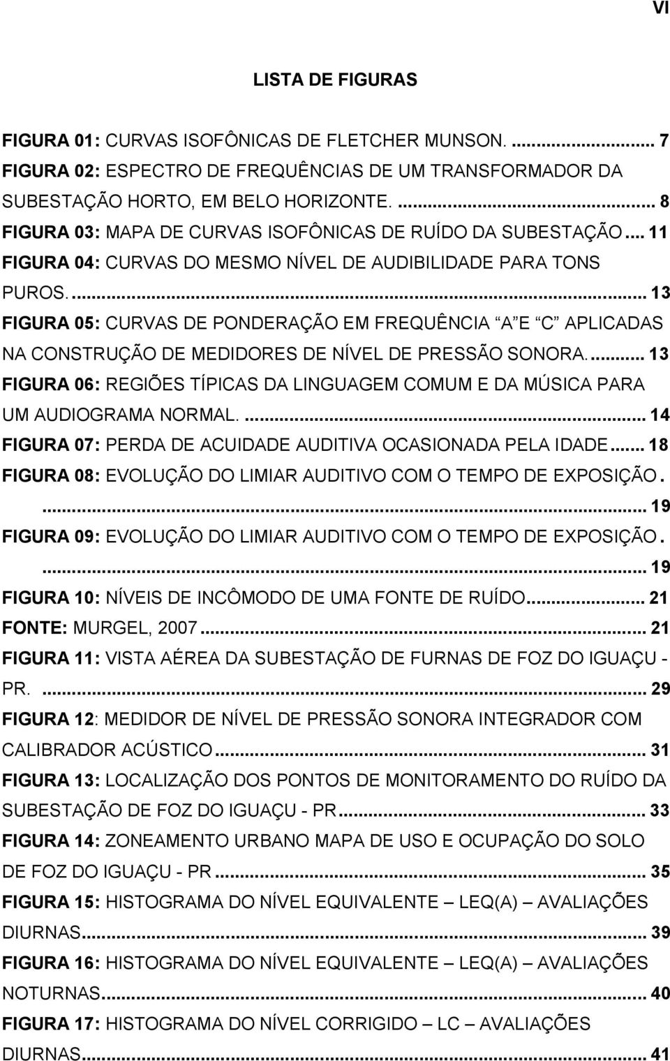 ... 13 FIGURA 05: CURVAS DE PONDERAÇÃO EM FREQUÊNCIA A E C APLICADAS NA CONSTRUÇÃO DE MEDIDORES DE NÍVEL DE PRESSÃO SONORA.