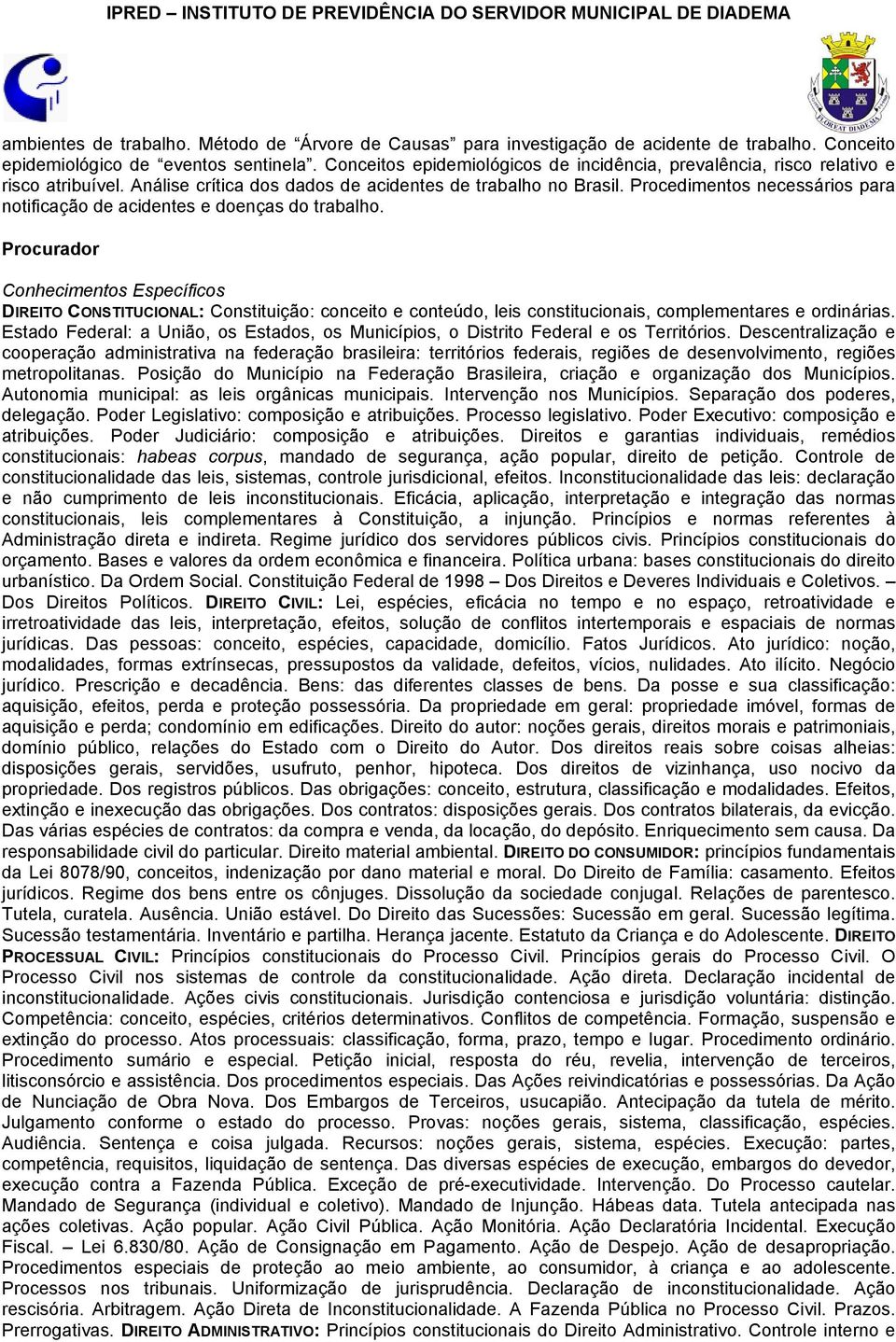 Procedimentos necessários para notificação de acidentes e doenças do trabalho.