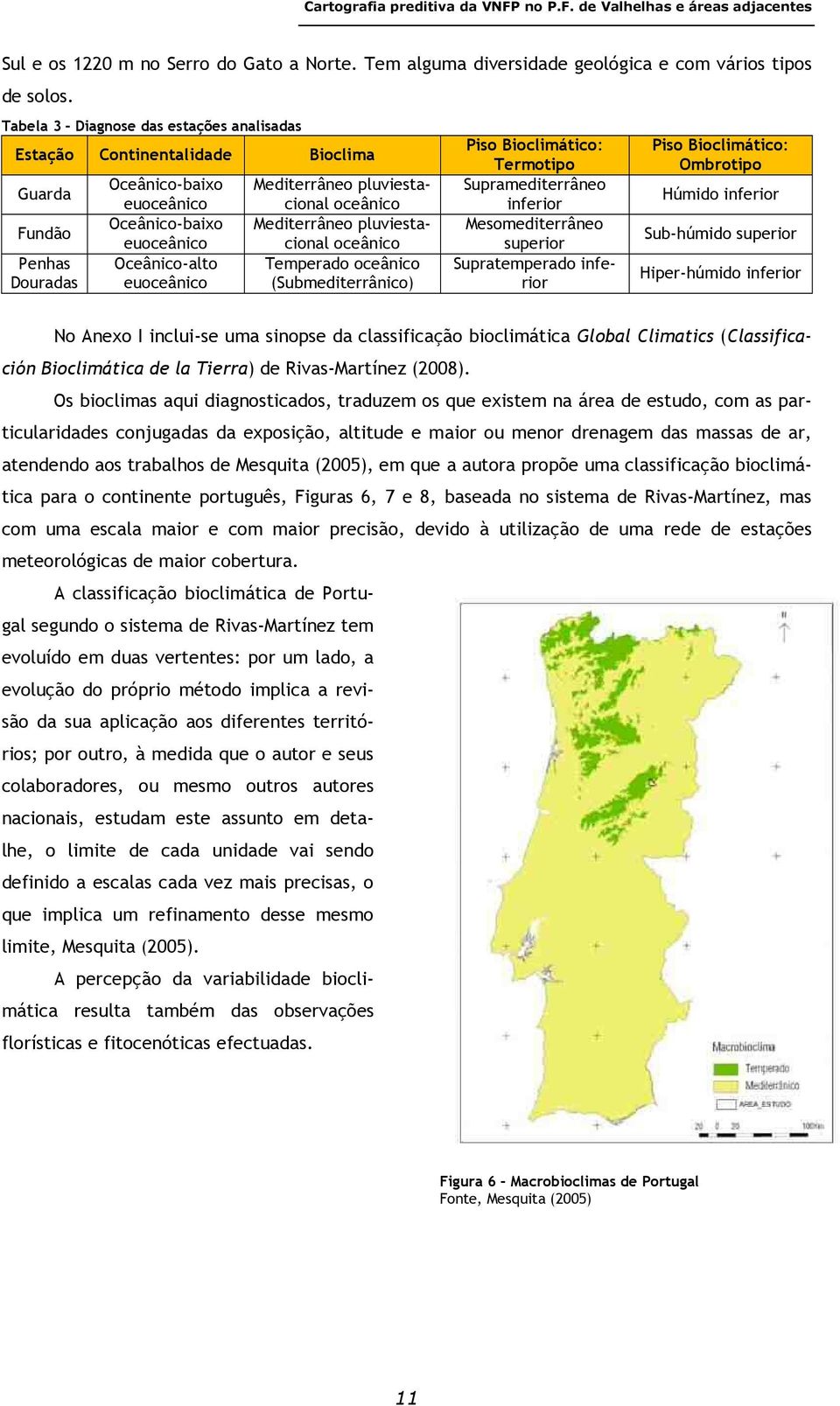 inferior Supramediterrâneo euoceânico Húmido inferior Fundão Oceânico-baixo Mediterrâneo pluviestacional oceânico superior Mesomediterrâneo euoceânico Sub-húmido superior Penhas Oceânico-alto