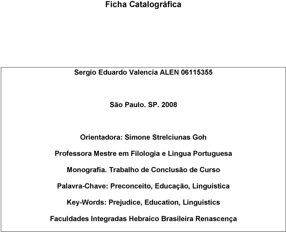 Portuguesa Monografia.