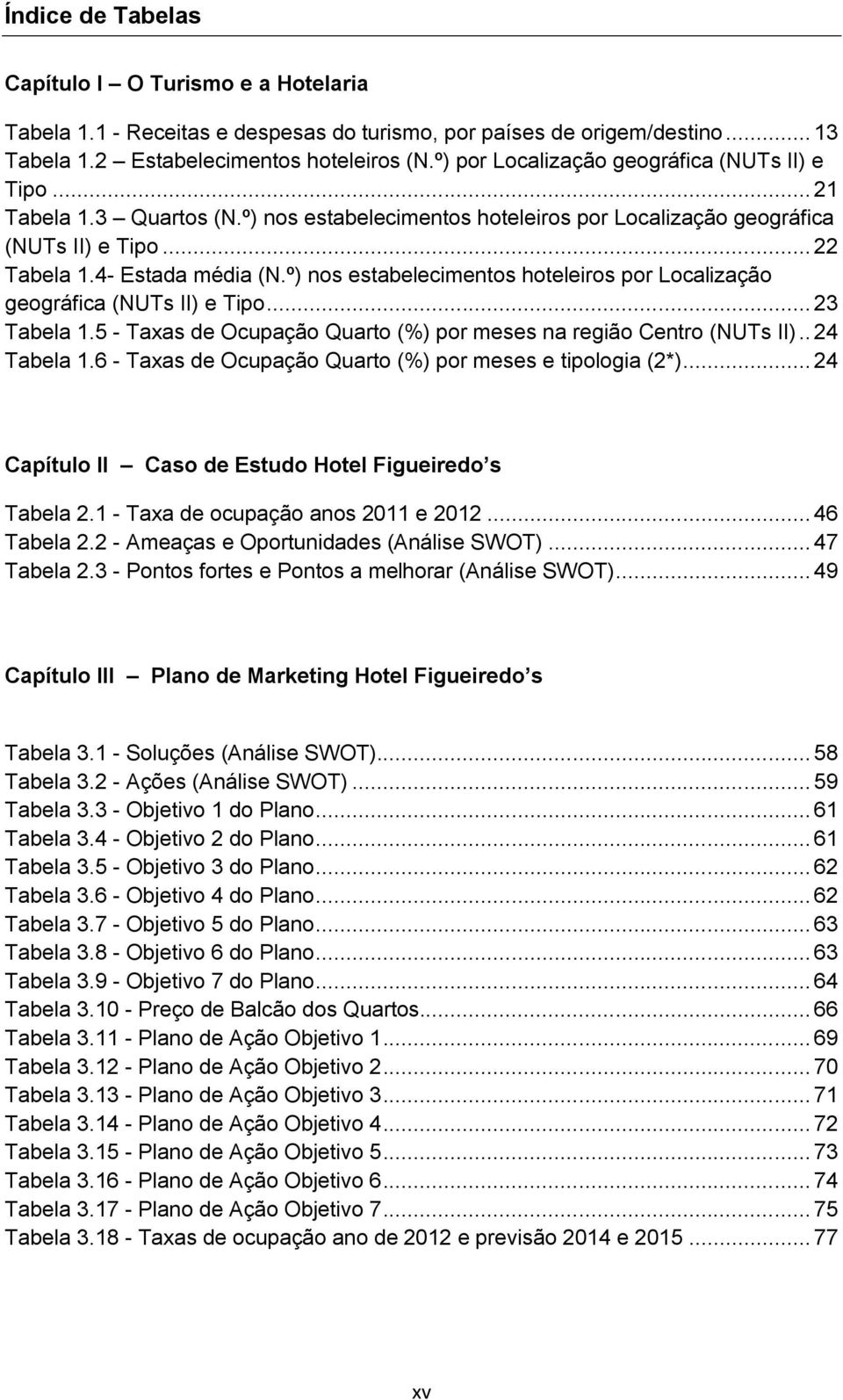 º) nos estabelecimentos hoteleiros por Localização geográfica (NUTs II) e Tipo... 23 Tabela 1.5 - Taxas de Ocupação Quarto (%) por meses na região Centro (NUTs II).. 24 Tabela 1.