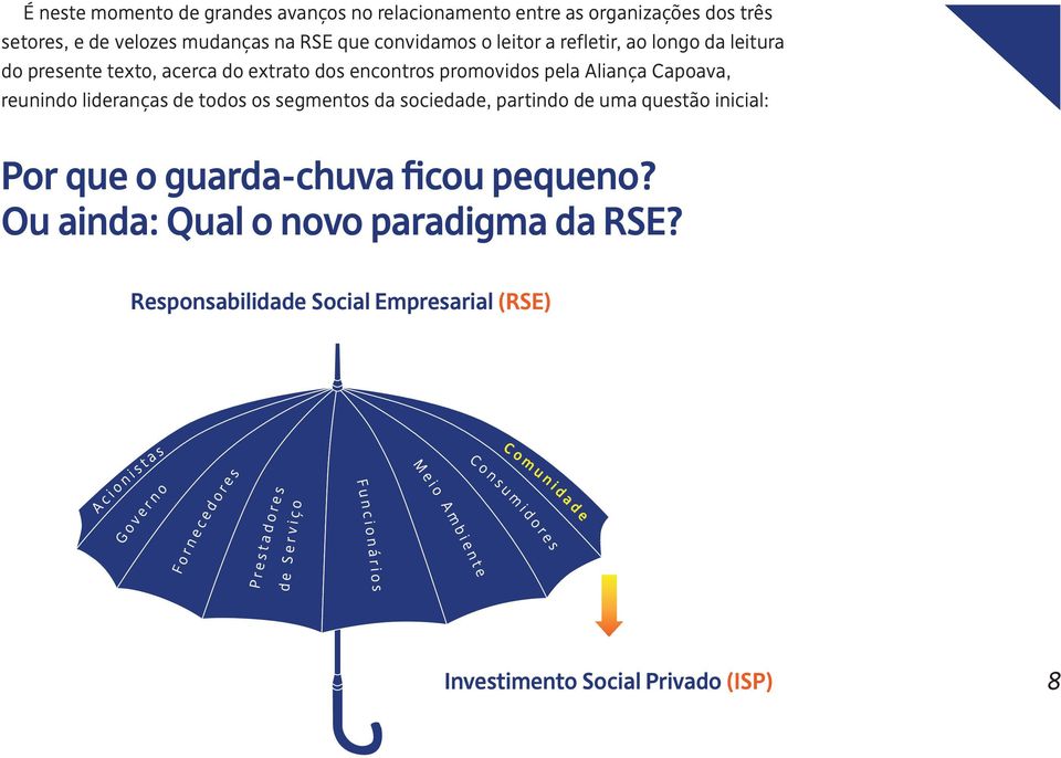 inicial: Por que o guarda-chuva ficou pequeno? Ou ainda: Qual o novo paradigma da RSE?