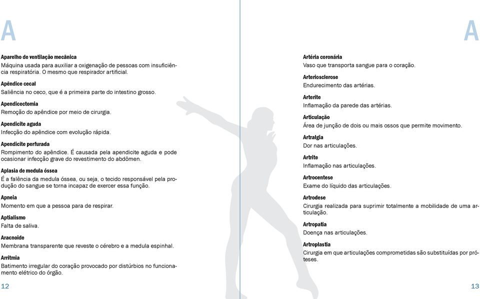 Apendicite perfurada Rompimento do apêndice. É causada pela apendicite aguda e pode ocasionar infecção grave do revestimento do abdômen.