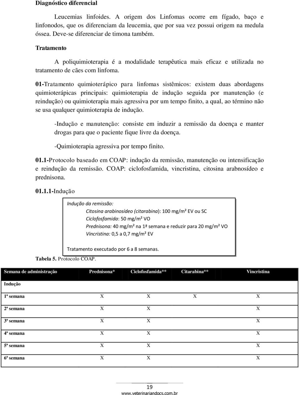 01-Tratamento quimioterápico para linfomas sistêmicos: existem duas abordagens quimioterápicas principais: quimioterapia de indução seguida por manutenção (e reindução) ou quimioterapia mais