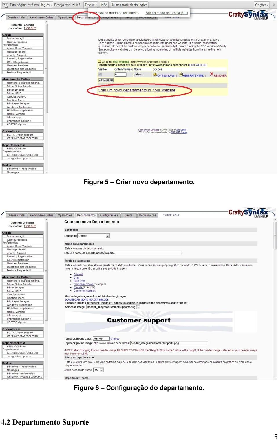 Figure 6 Configuração do