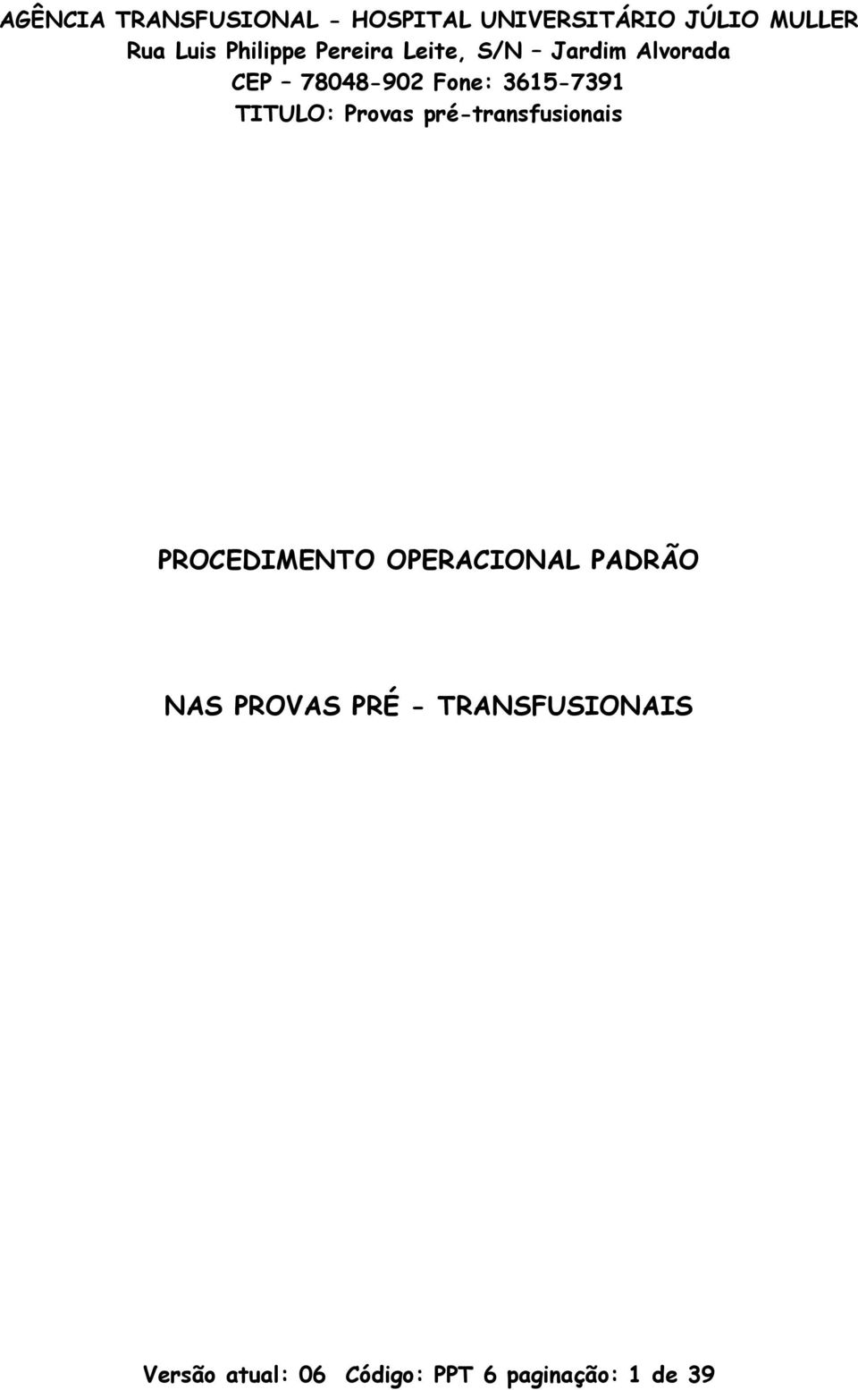 TRANSFUSIONAIS Versão atual: